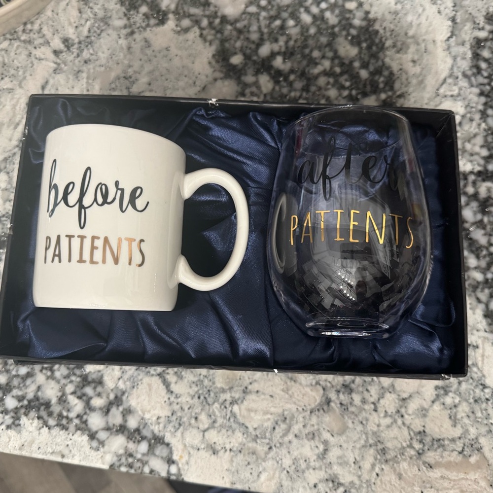 Before Patients Mug and After Patients Glass Set, perfect Christmas present!